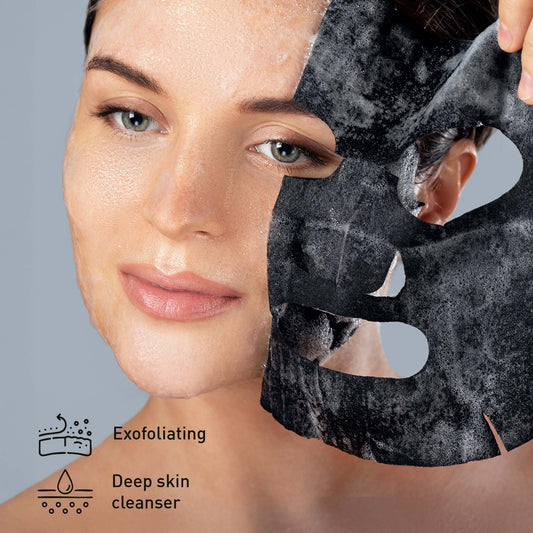 Ultimate Skincare Bundle: Charcoal Sheet Mask + Tea Tree Sheet Mask + Cucumber Sheet Masks +  Cleansing Charcoal Nose Pore Strip