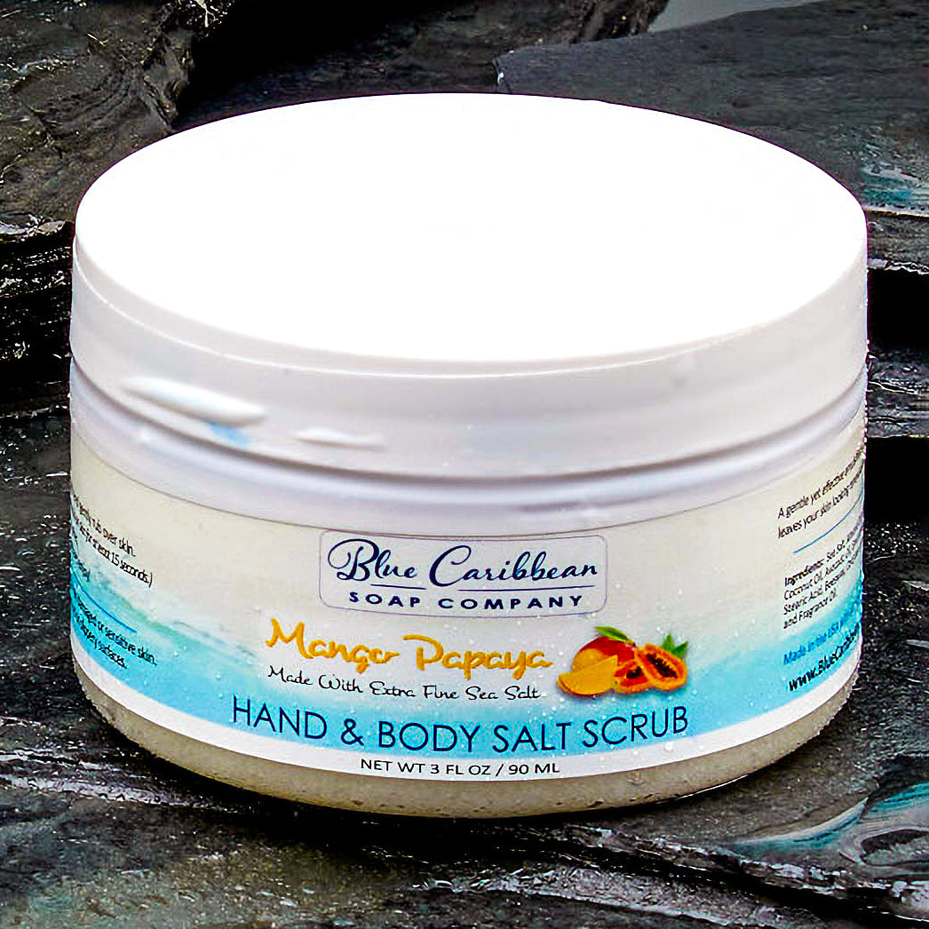 Blue Caribbean Scrub, 3 oz-Mango Papaya