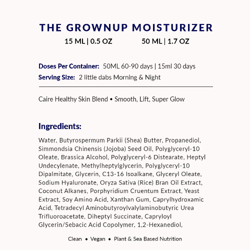 The Grownup Moisturizer by Caire Beauty